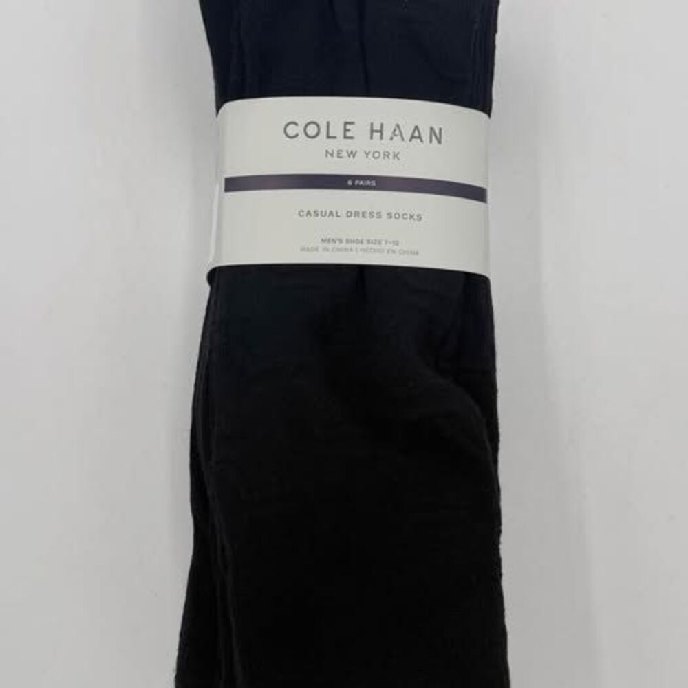 Cole Haan 6 Pairs Casual Dress Socks Black
